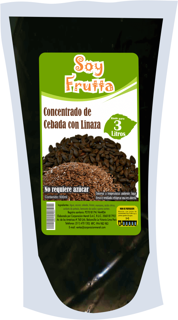 Concentrado de Cebada con Linaza - Soy Frutta